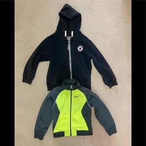 Nike Converse Bundle 2pc Kids Boys Jacket, Hoodie.